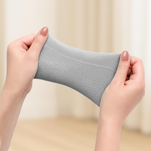 2 Pairs Gel Heel Therapy Socks – Semi-Open Mesh TPE Foot Masks Infused with Jojoba, Olive & Grape Seed Oils for Cracked Heel Repair(Light Gray) (Grey)