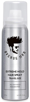 Avenue Man Extreme Hold Hairspray - Lightweight, Non-Sticky Frizz Control - Travel Size 1.76 oz