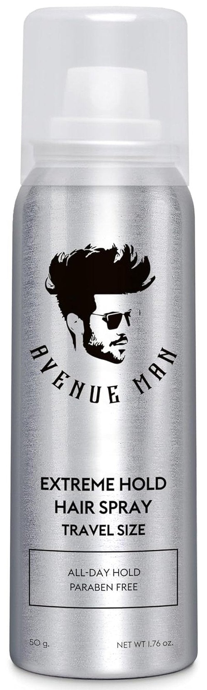 Avenue Man Extreme Hold Hairspray - Lightweight, Non-Sticky Frizz Control - Travel Size 1.76 oz