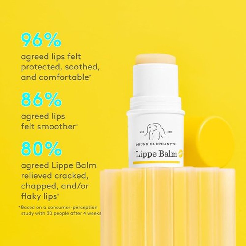 Drunk Elephant Lippe Balm - Nourishing Lip Balm for Soft Lips - 3.7 g/.13 oz - Clean & Cruelty-Free