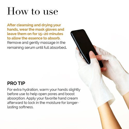 DLUX PROFESSIONAL Hand Masks - Moisturizing Fragrant Hand Mask Gloves, Protein Rich Moisturizing Gloves For Dry Skin, Single Use