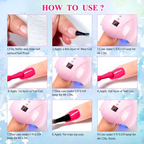 MTSSII Nude Gel Nail Polish Set 9+3 Glitter Gel Polish Kit Fluorescent Snowflake Gel Nail Polish Kit Pink Blue Purple Soak off UV LED Manicure Gifts for Girls
