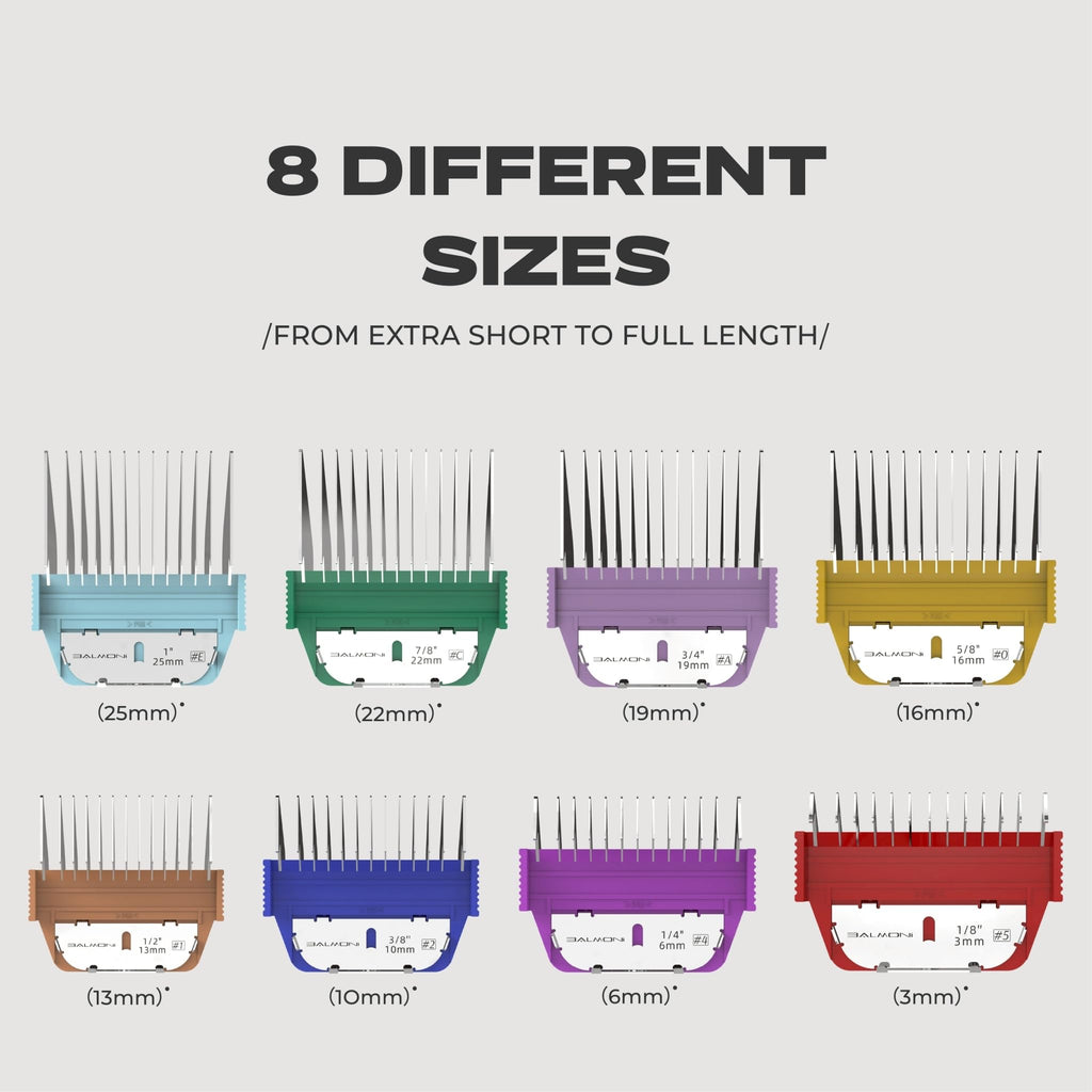 BALMONI Stainless Steel A5 Wide Guide Comb – Metal Attachment for A5 Wide Blades, Compatible with Wahl KM, Andis, Oster, Heiniger – Smooth & Durable Grooming Guard (16mm - 5/8")