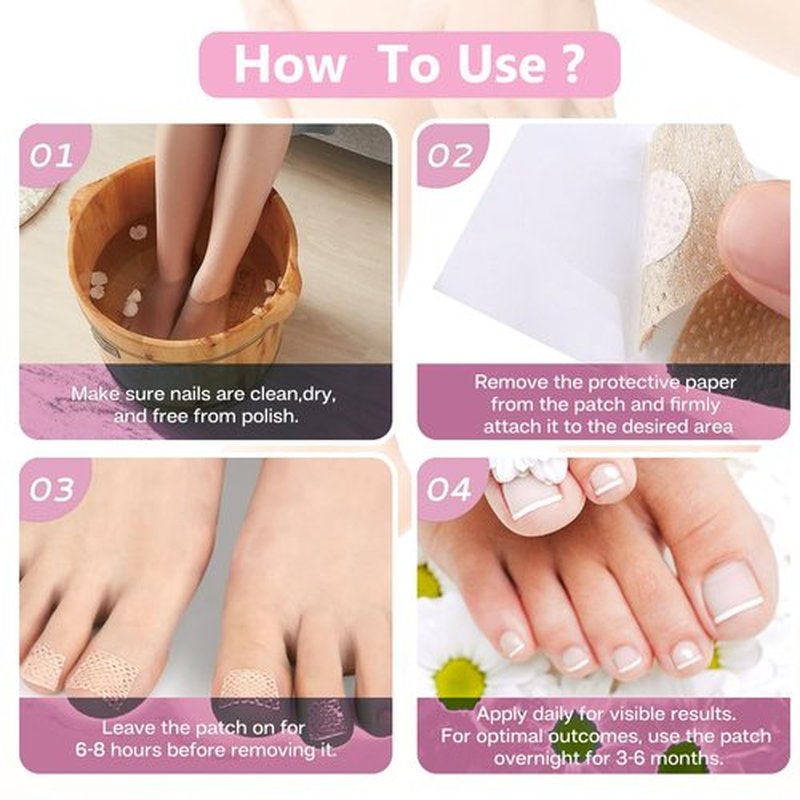 Nail Patches - Toenail Care for Toenail Fingernails - 8-Hour Nightime N ail Renewal - 30