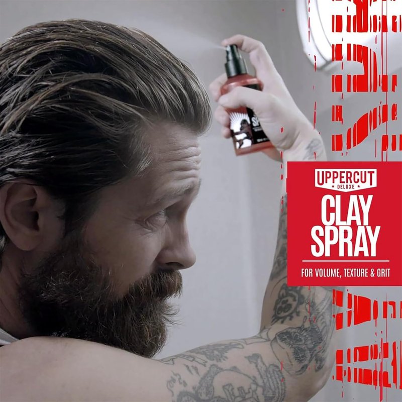 Uppercut Deluxe Clay Spray for Men - Texturizing Volume Spray with Matte Finish | 5.0 oz for Medium to Long Hair