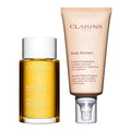 Clarins Tonic Body Treatment Oil & Stretch Mark Expert Bundle - Firming Oil & Cream for All Skin Types