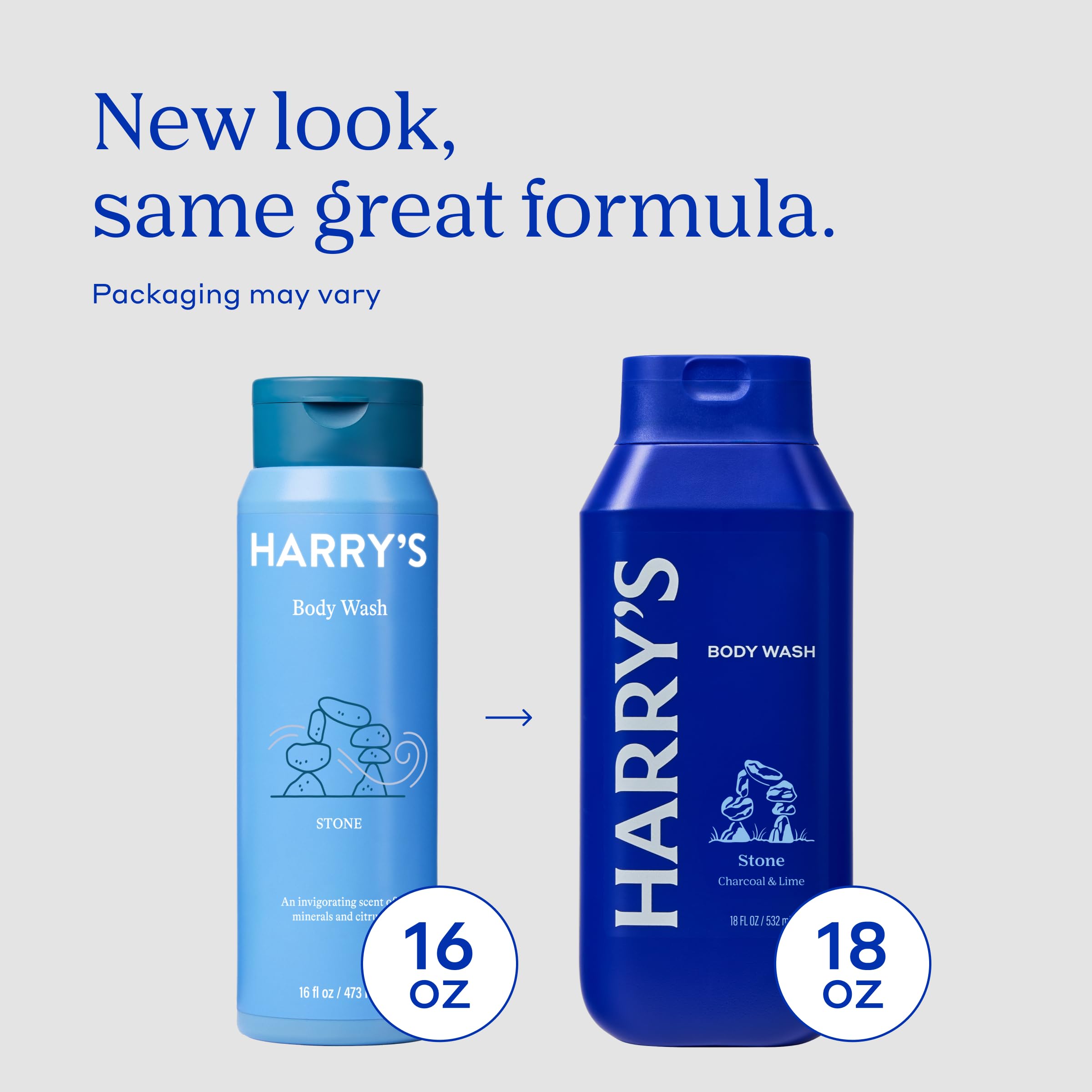 Harry's Men's Body Wash Shower Gel - Stone, 16 Fl Oz (Pack of 6)