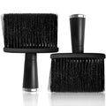 Jaasuee 2 Pcs Barber Brush Neck Duster Hair Cutting Brush Set - Black Soft Cleaning Face Brush, Dusting Brush for Hair Styling, Ideal for Barbers and Home Use