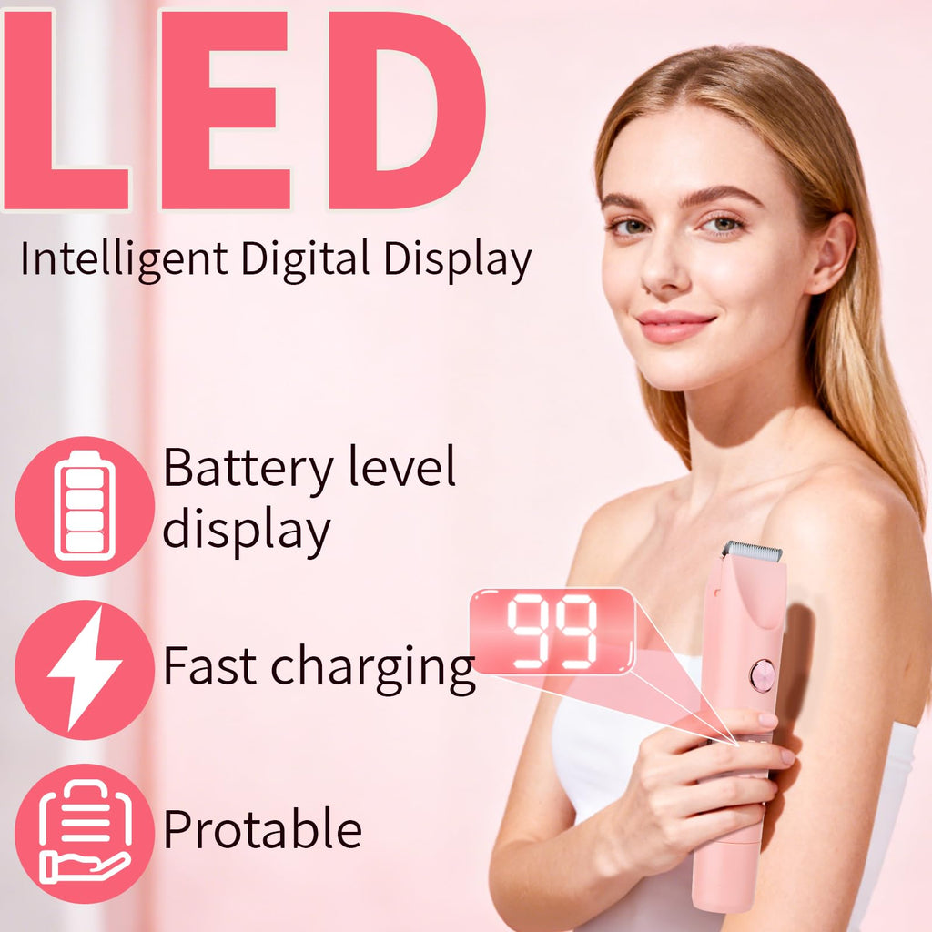 Beanify Wet & Dry Electric Razor for Women Men,4 in 1 Rechargeable Led Display Electric Shaver and Facial Hair Remover (Assorted)