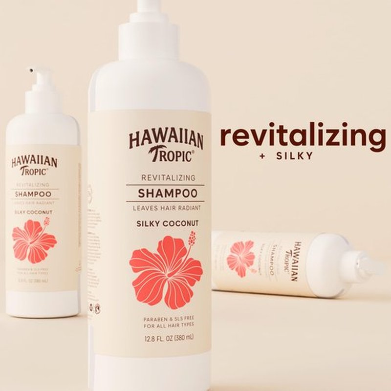 Hawaiian Tropic Silky Coconut Shampoo (5 Pack) Bulk Hotel Amenities - 380ml Bottles (64 fl oz Total) - SLS Free Toiletries for Airbnb Hosts, Guest Bathrooms & Vacation Rentals