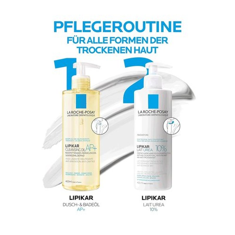La Roche-Posay Lipikar Urea 10% Body Lotion - Smoothing Formula for Rough, Dry Skin with Shea Butter & Allantoin