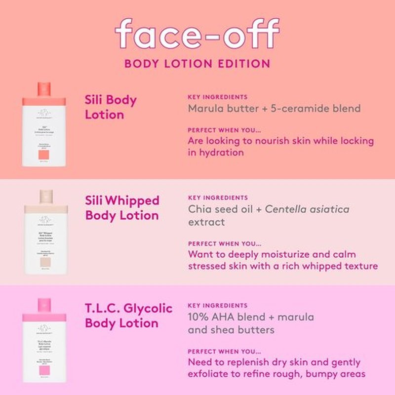 Drunk Elephant Sili Body Lotion - Lightweight Daily Hydration - 240 ml/8 fl oz - Clean & Cruelty-Free Skincare