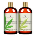 Hemp Hydrating Shampoo and Conditioner Set - 16 oz, For Men and Women - Color Treated Hair, All Natural - Sulfate Free - Curly or Frizzy Hair - Made with Herbal and Hemp Extract