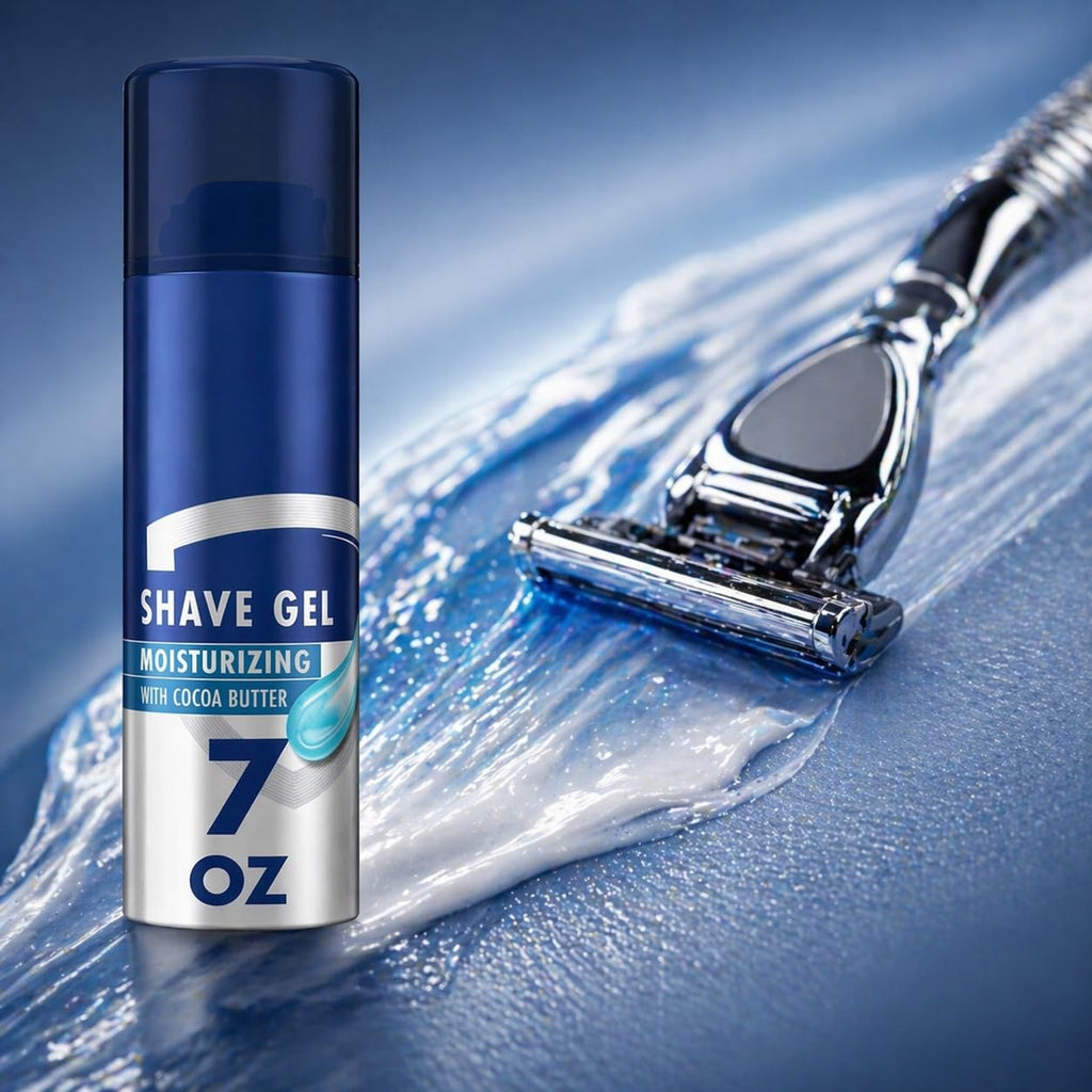 Moisturizing Shave Gel for Men with Cocoa Butter, Classic Scent, Smooth Glide Formula for Comfortable Shaving Experience, 7 oz