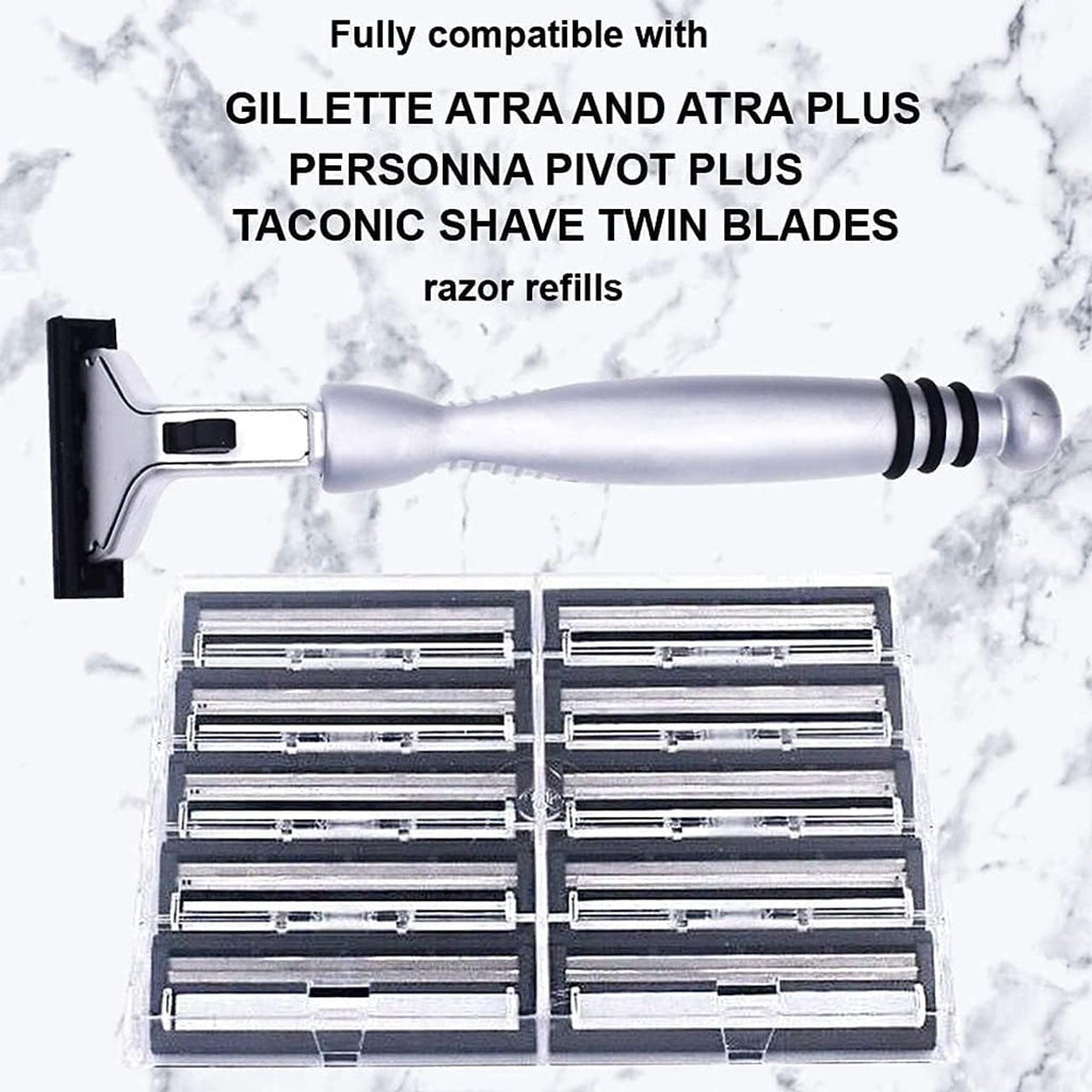 Taconic Heavyweight Atra-Compatible Pivot Razor with 10 Cartridges