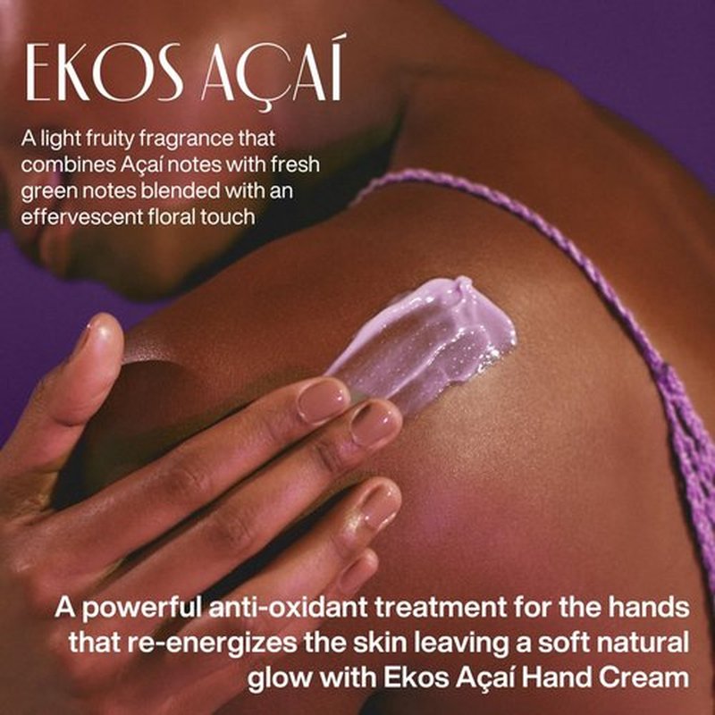 Natura Ekos Açaí Hand Cream - Fast Absorbing Anti-Dullness Balm - Vegan Skin Moisturizer - 1.41oz (40g)