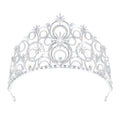 JITINX Crystal Crowns for Women, Crystal Tiara Bride Royal Queen Headband Princess Headpieces for Women Bridal Wedding Prom Birthday Party Crowns (Silver)