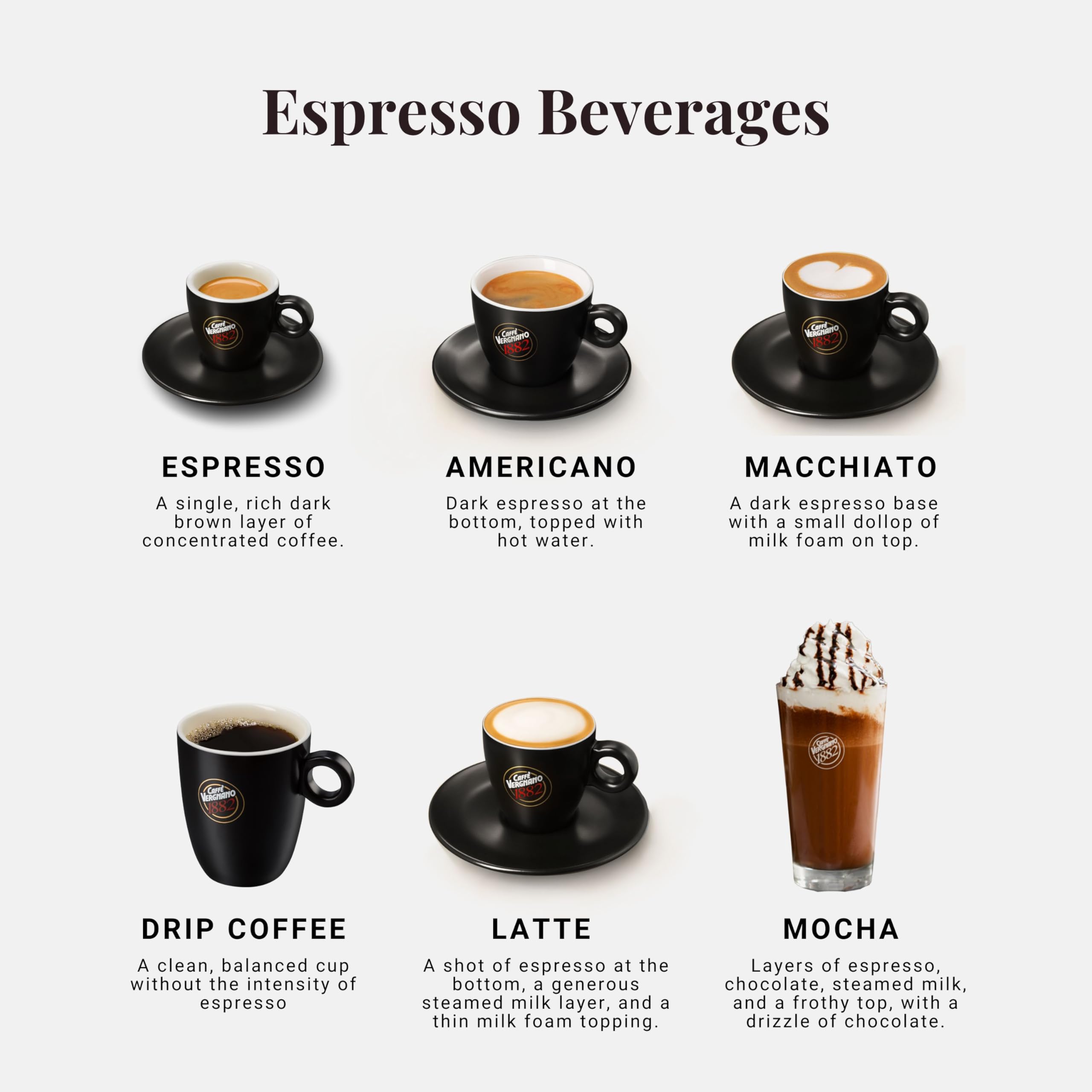 Caffe Vergnano Italian Ground Coffee Moka & Espresso Variety (2 Pack)