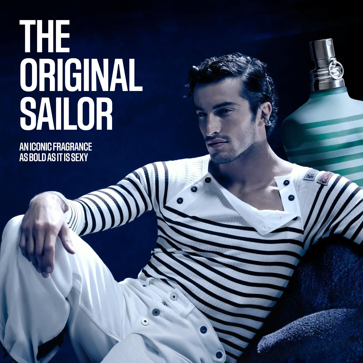 Jean Paul Gaultier Le Male Eau de Toilette - Long Lasting Amber Aromatic Cologne for Men with Fresh Mint, Lavender & Sensual Vanilla - Luxury Men's Cologne Spray, 6.8 oz