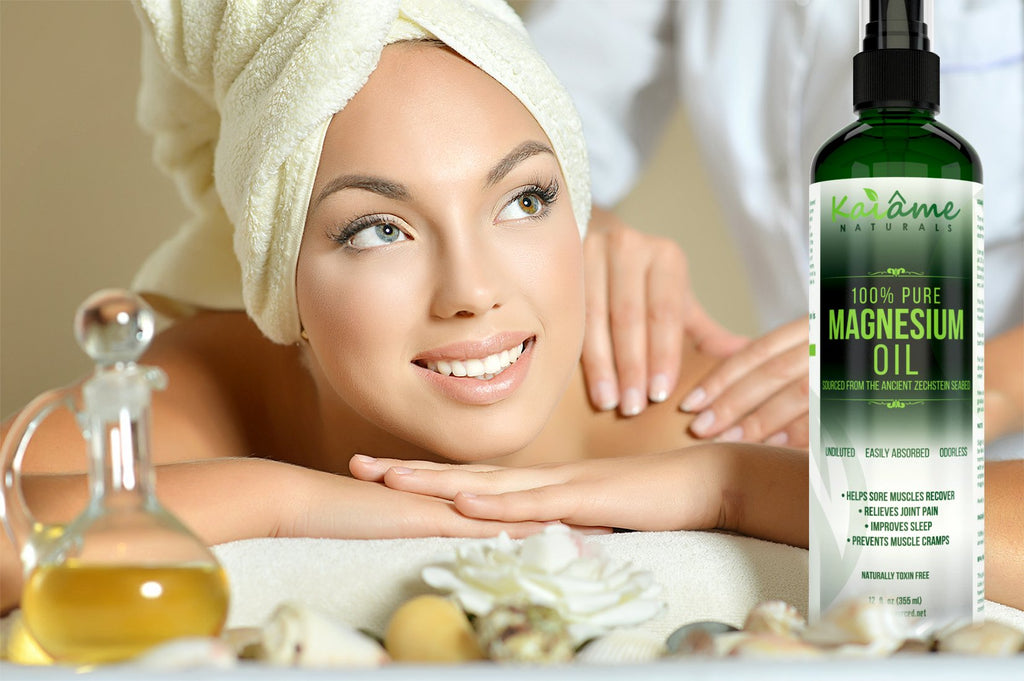 Kaiame Naturals Magnesium Oil Spray, Large 12 oz, Undiluted, Pure and Organic, Sourced from Ancient Zechstein Seabed