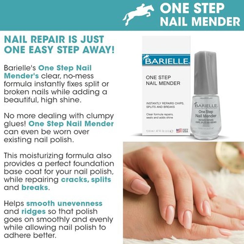 Barielle One Step Nail Mender .47 oz. (PACK OF 2) - Repairs Split, Chipped and Damaged Nails