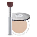 PÜR MINERALS Chisel Brush & 4-in-1 Pressed Mineral Foundation Bundle with SPF 15