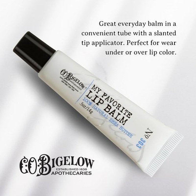 C.O. Bigelow Lip Balm Tubes - Pack of 3 Moisturizing Balm with Shea Butter & Jojoba Oil | 0.5 oz