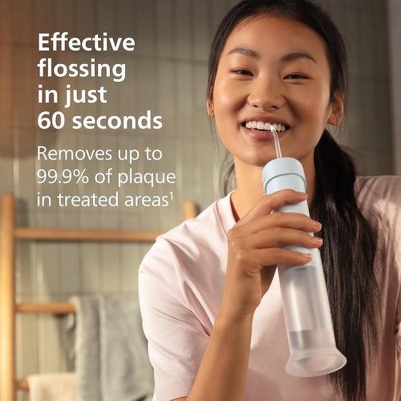 Philips Sonicare Compact Flosser 1000 - Portable Water Flosser with 3 Modes | IPX7 Waterproof, Blue