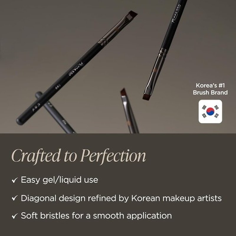 Piccasso 799 Edge Eyeliner Brush - Precision Angled Brush for Gel, Liquid & Cream Eyeliner | Professional Makeup Tool