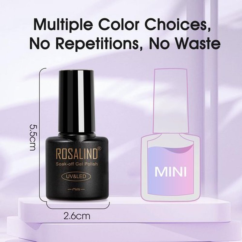ROSALIND 14PCS Gel Nail Polish Kit with Mini u v Light,9 Colors gel polish Set with Base Coat and Glossy Matte Top Coat Nail art Easy Apply for Women