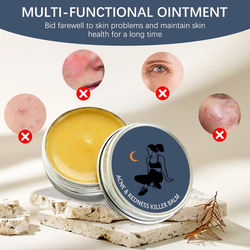 2pcs Acne & Redness Killer, Organics Acne Balm, Remove Skin Care Set Natural Plant Formula For All Skin Types
