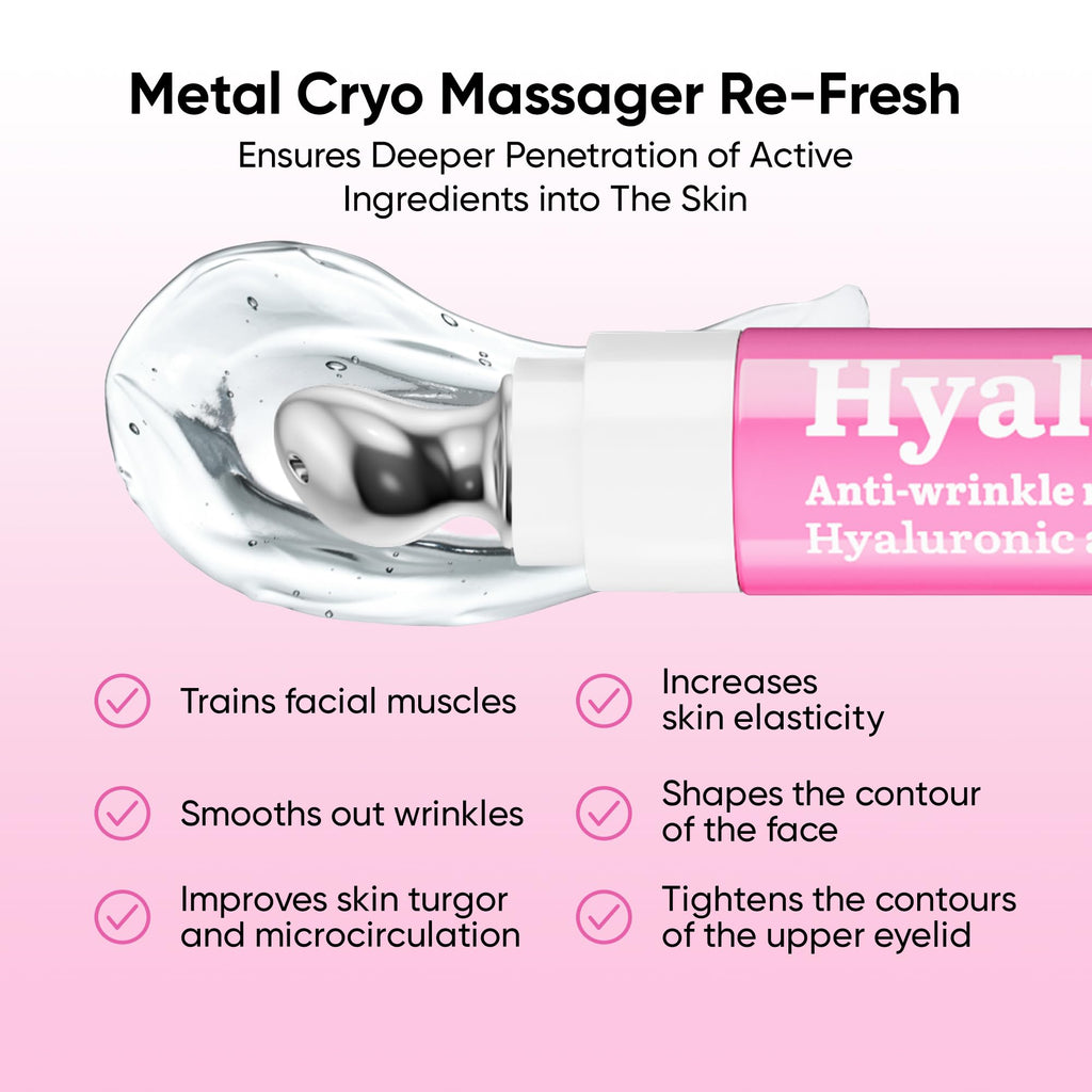 7DAYS Eye Cream Korean Skin Care with Cooling Massager – Hyaluronic Acid Under Eye Cream for Dark Circles, Puffiness & Bags, Anti Aging, Firming & Brightening Eye Care | 0.6 fl oz / 18 ml