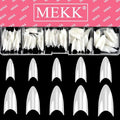 Short Stiletto Nail Tips Natural Nail Tips Half Cover MEKK 600PCS Acrylic False Nail Tips Fake Nail Tips for Nail Salons and DIY Nail Art at Home,10Sizes