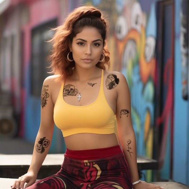 Los Vatos Chicano Vol. I - Cholo and Chola Temporary Tattoos For Men Women, Payasa, Lowrider, Virgin Mary, Prayer, Cross, Chicana, Gangster, Fake Tattoo, Día de Muertos, Tatuajes Temporales