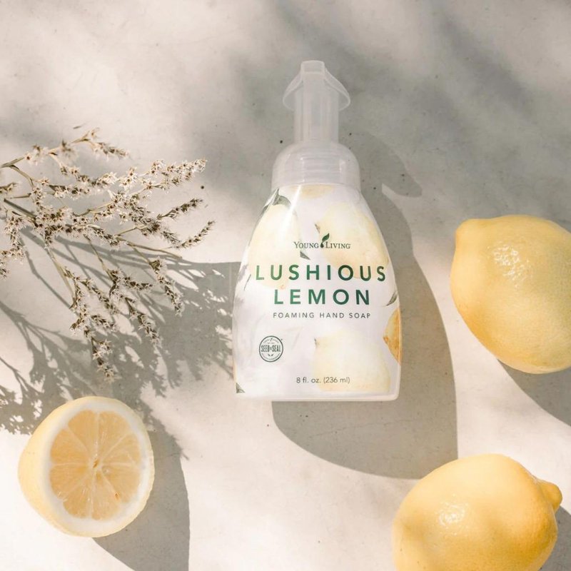Young Living - Lushious Lemon Foaming Hand Soap 8 fl oz, 3-Pack | Citrusy-Scented Soft Hand Wash | Plant-Based Cleanser with Aloe & Gingko Biloba Moisturizing Formula