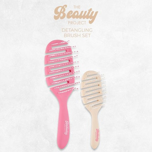 2 Pack Detangling Brush for All Wet or Dry Hair Types - Pain-Free Brushing, Vented Hair Brush - Lightweight Handle - Mommy and Me Brush Set (Crimson Sand)