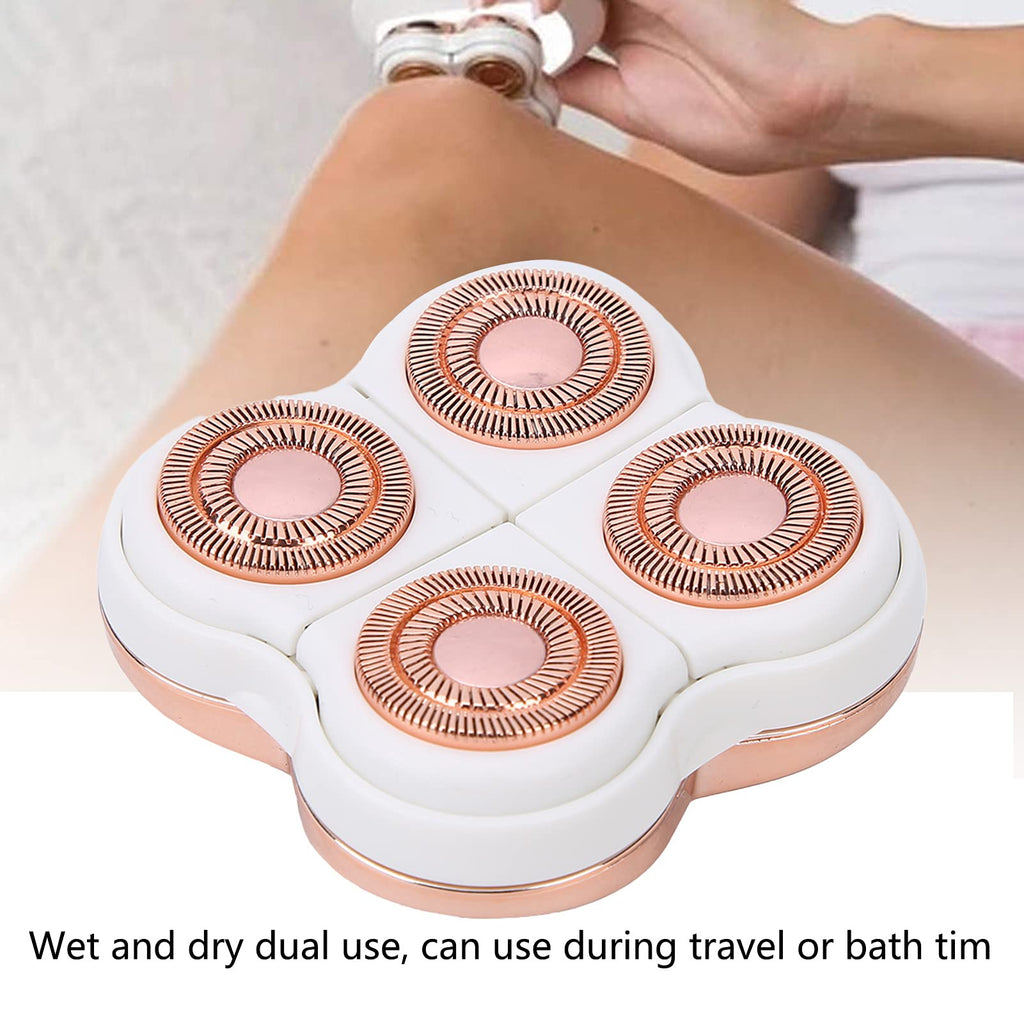 Hair Remover Replacement Head, Rose Gold Plated Replacement Head Convenient Installation Electric Hair Remover Head 360‑degree Floating Blade for Home Use