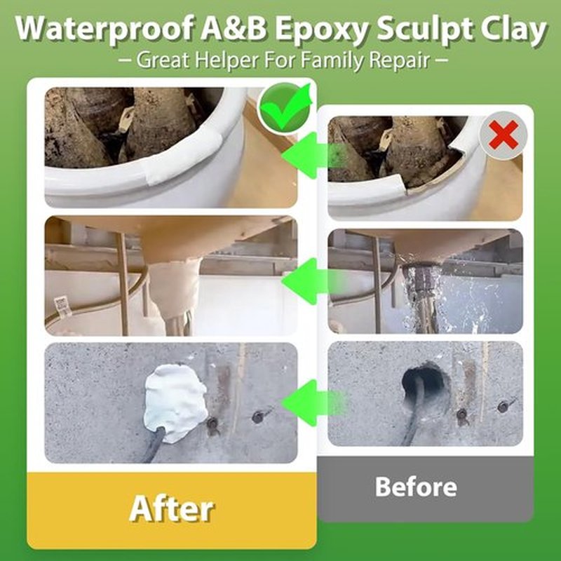 Epoxy Sculpt Clay - 2 Pound White Epoxy Putty | Strong Self-Hardening Adhesive for Sculpting & Repairing