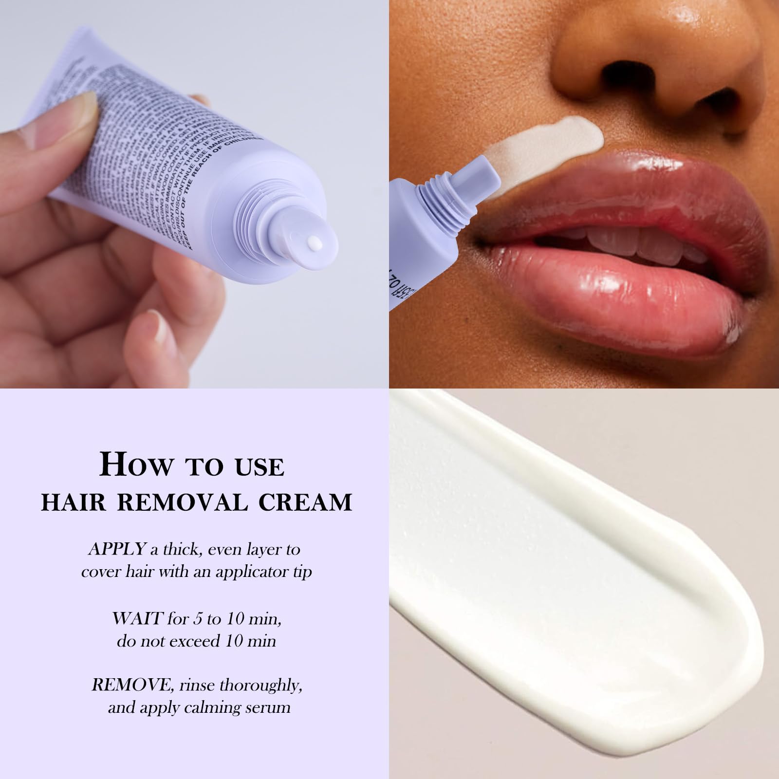 2 PCS Hydrateology Facial Hair Removal Cream, Luuma Facial Hair Removal, Gentle Hairs Removers for Women, Long-Lasting Depilatory Cream for All Skin Types