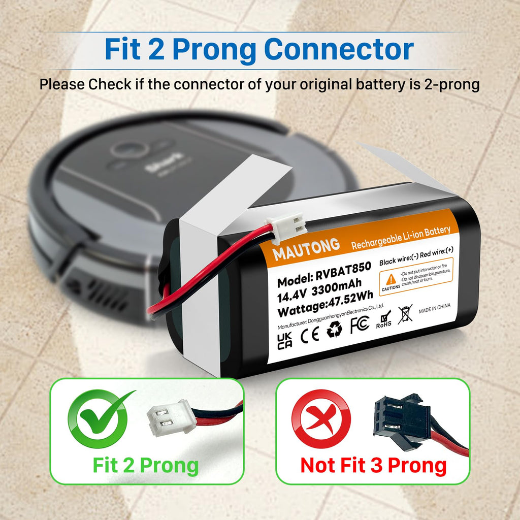 MAUTONG RVBAT850 Battery Replacement for Shark ION/IQ/AI Robot Vacuum