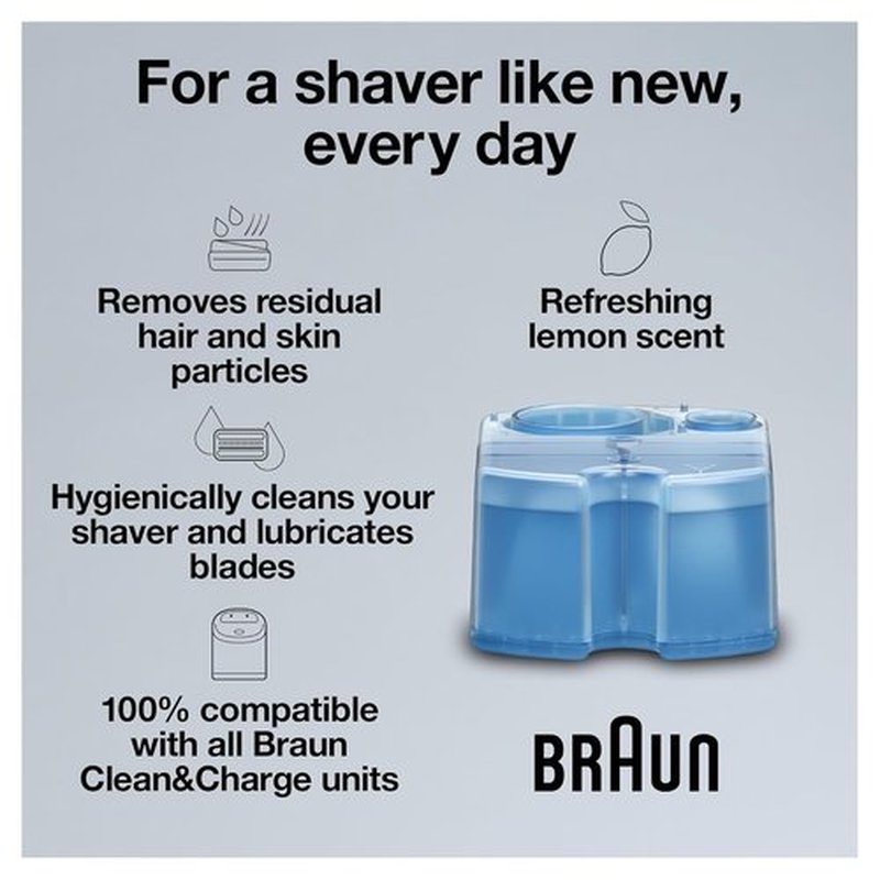 Braun Clean & Renew Refill Cartridges - Replacement Shaver Cleaner Liquid Solution | Pack of 10
