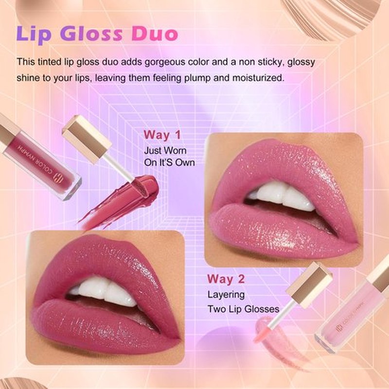 Color Nymph Girls Makeup Kit for Teen | Full Starter Cosmetics Makeup Set With Train Case | Included 32 Colors Eyeshadow, Bronzer, Contour Powder, Blush, Highlighter, Lip Gloss (Pink)