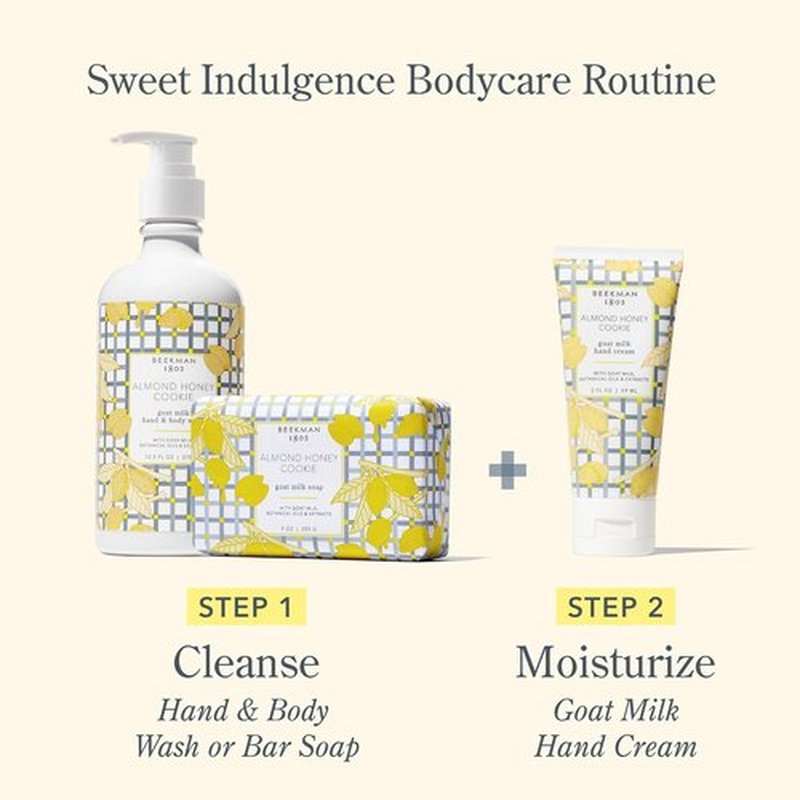 Beekman 1802 Goat Milk Hand Cream - Almond Honey Cookie Scent - Moisturizing & Non-Greasy - 2 oz