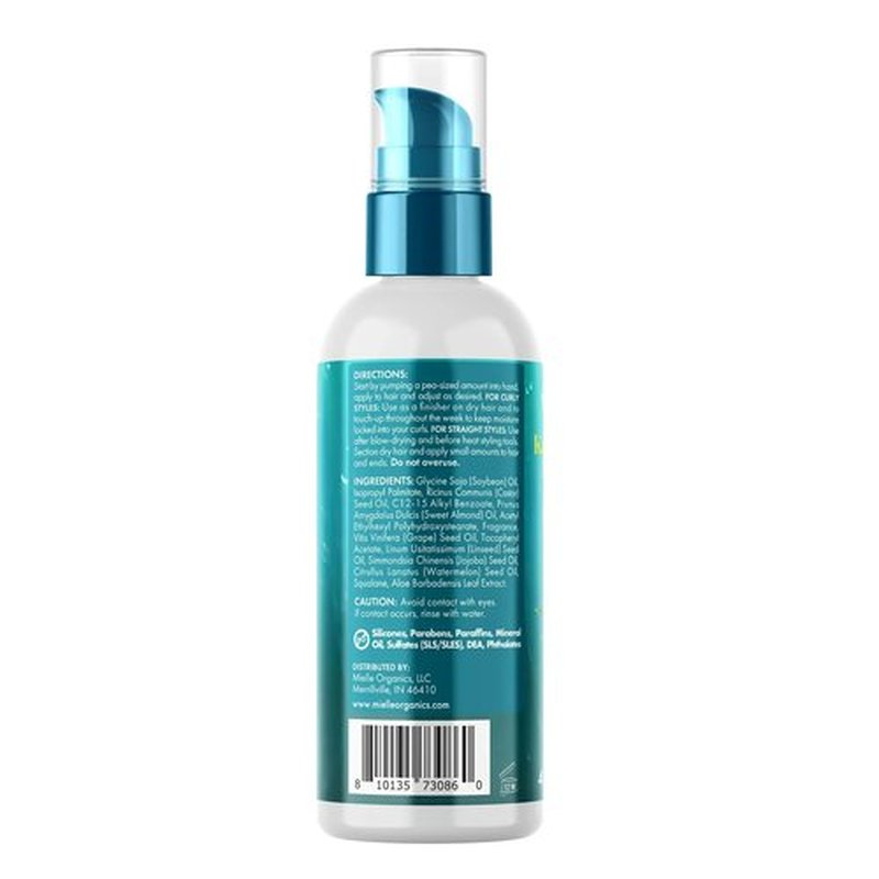 Mielle Organics Weightless Hair Oil - Kalahari Melon & Aloe Vera Deep Hydration Hair Treatment for Dry, Curly and Textured Hair - Lightweight, Non-Greasy Formula for Long-Lasting Hydration, 4 Ounce