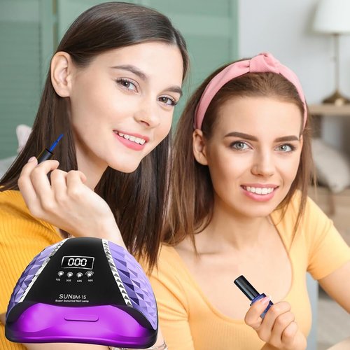 Timpou LED UV Nail Lamp, 280W Gel Nail Polish, Dryer, Professional Nail Lamp, UV Light for Nails with 66 Beads, Auto Sensor LED Gel Nail Lamp, 4 Timer Settings