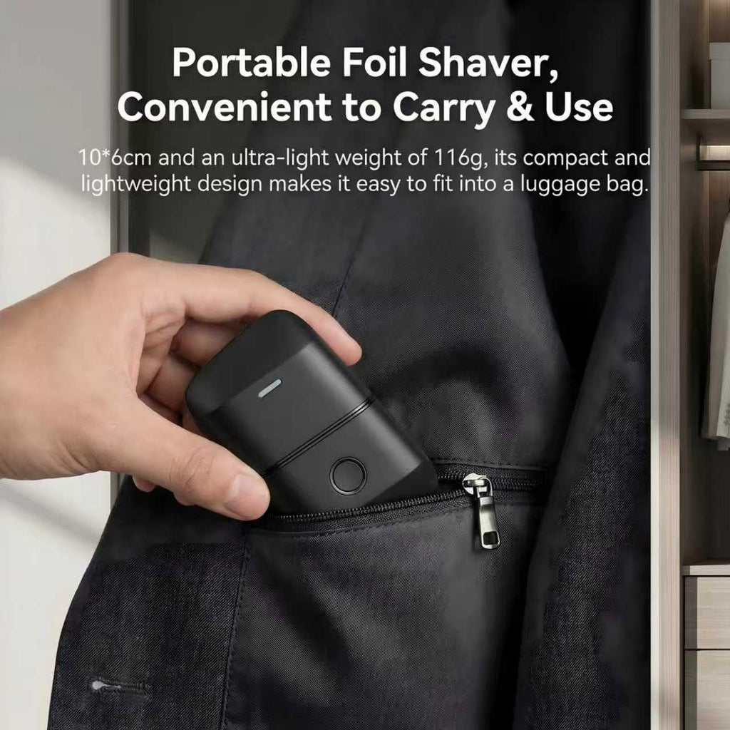 Electric Razor for Men, Protable Foil Shaver with Double Floating Blade & UV Lamp, IPX7 Electric Shavers for Men, Cordless Razor with Auto Travel Lock, USB-C Rechargeable Trimmer with Wet & Dry
