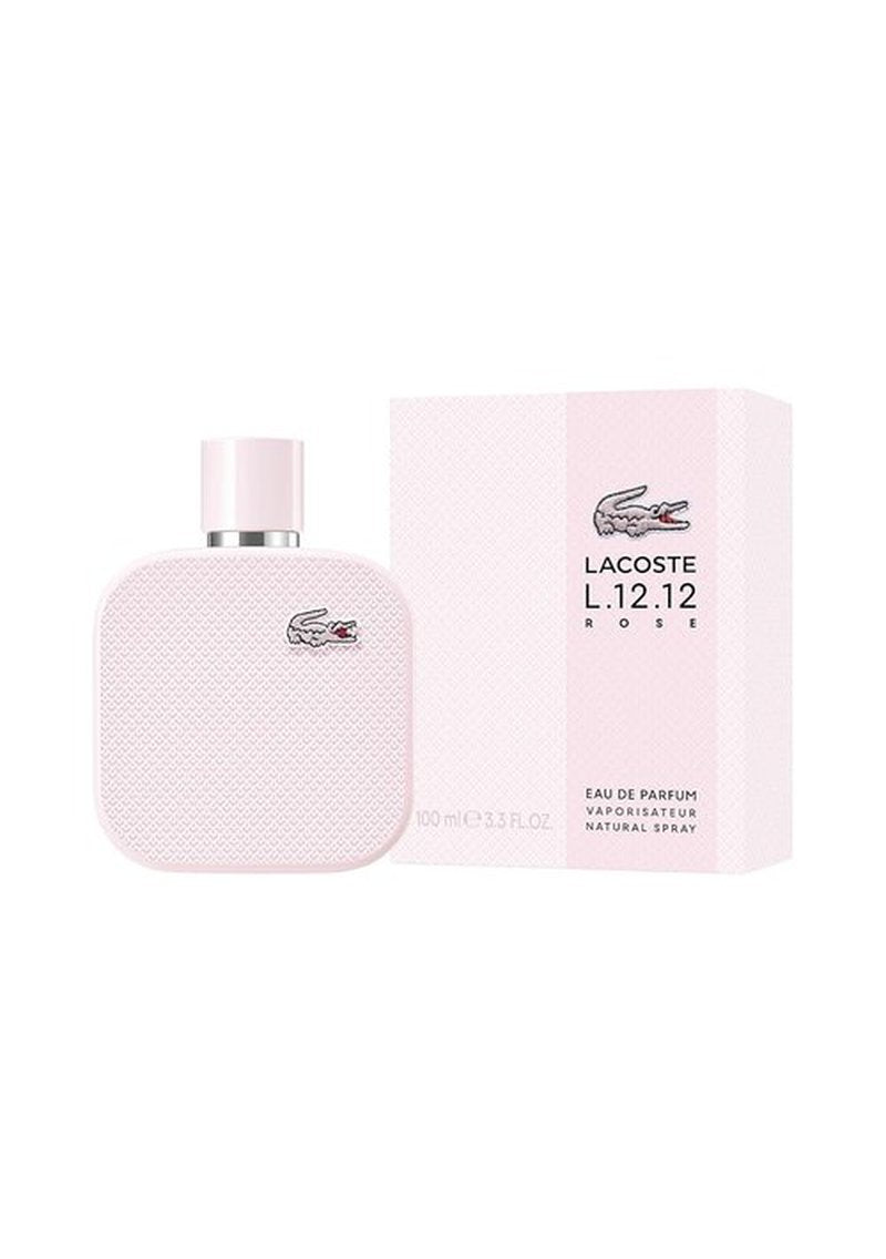 Lacoste L.12.12 Rose Eau de Parfum - 3.3 oz | Elegant Floral Scent for Women