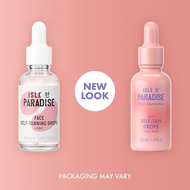 Isle of Paradise Self Tanning Drops - Natural Bronze Self Tanner for Face & Body, 1.01 fl. oz | Cruelty-Free & Fragrance-Free