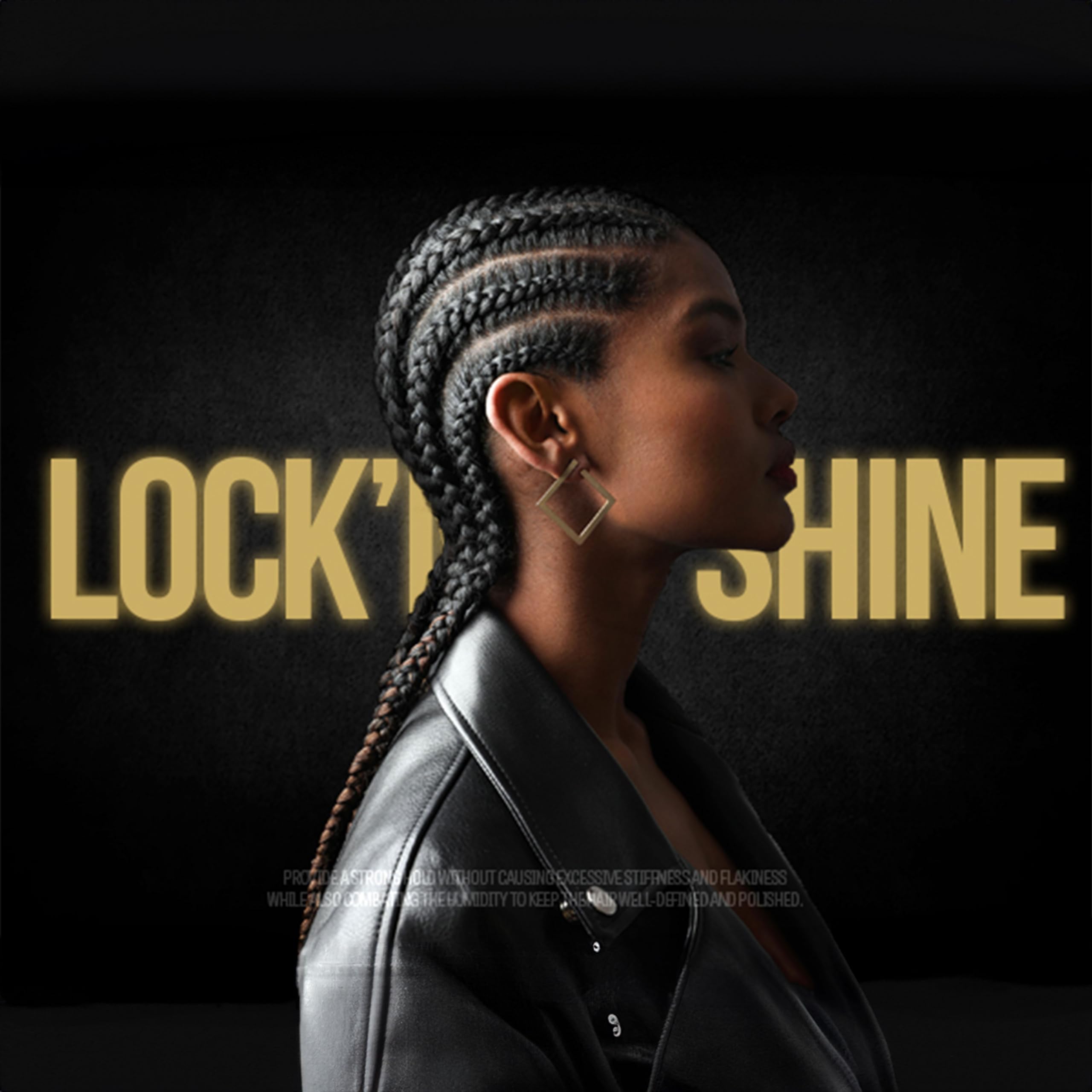 Braid Formula Lock'n Shine - Extreme Firm Hold (8oz/236ml) for Locs, Twists, Braids | High Shine, Long-lasting, Anti-Frizz | Infused with Vitamin B for Strength and No Flaking or Breakage
