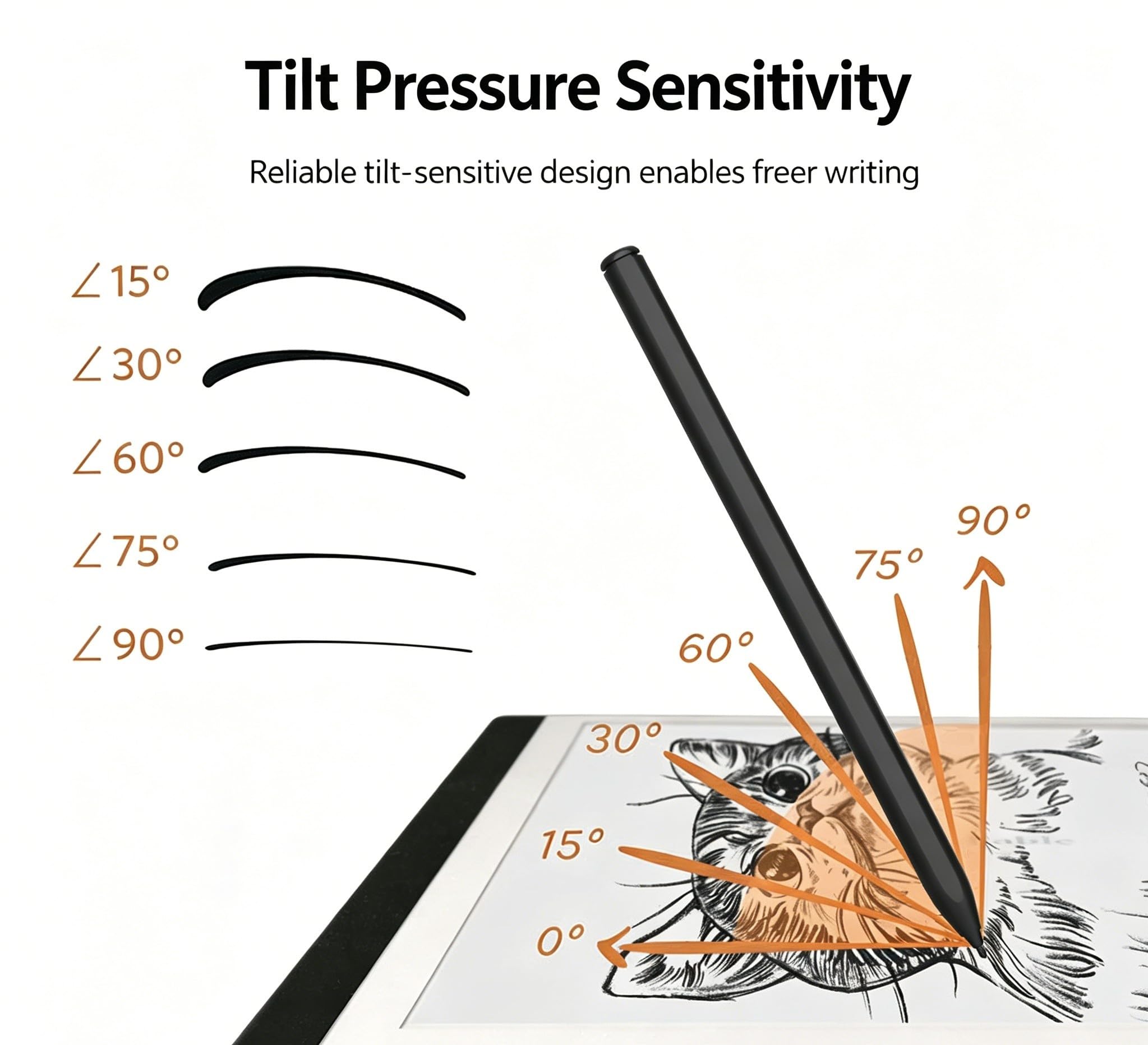 Magnetic Stylus Pen for Remarkable 2 Pen with Eraser (4,096 Pressure Levels) for Kindle-Scribe/BOOX Pro, Max Lumi2, Note Air2, Note5, Nova Air Tablet, EMR Devices with Tips/Nibs (WithEraser*Black)